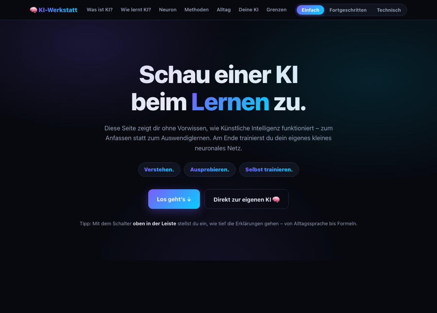 KI-Werkstatt – Startseite